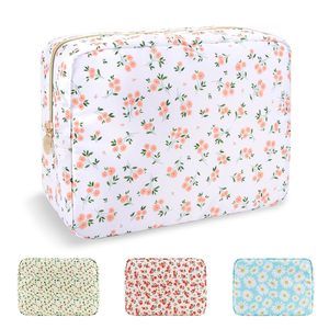 Waterproof Large Floral Makeup Pouch,nylon Travel Toiletry Storage Purse🖤